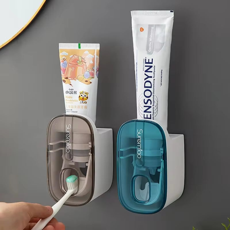 2-in-1 Automatic Toothpaste Dispenser & Toothbrush Holder / Hands-Free, Wall-Mounted | No Waste, Easy to Use | Modern Bathroom Accessory