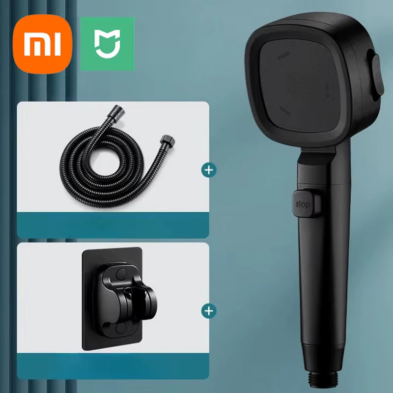 XIAOMI 3-Mode High Pressure Shower Head – Adjustable Water-Saving Sprayer with Massage Function - Bathroom Accessory