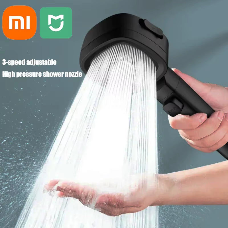 XIAOMI 3-Mode High Pressure Shower Head – Adjustable Water-Saving Sprayer with Massage Function - Bathroom Accessory
