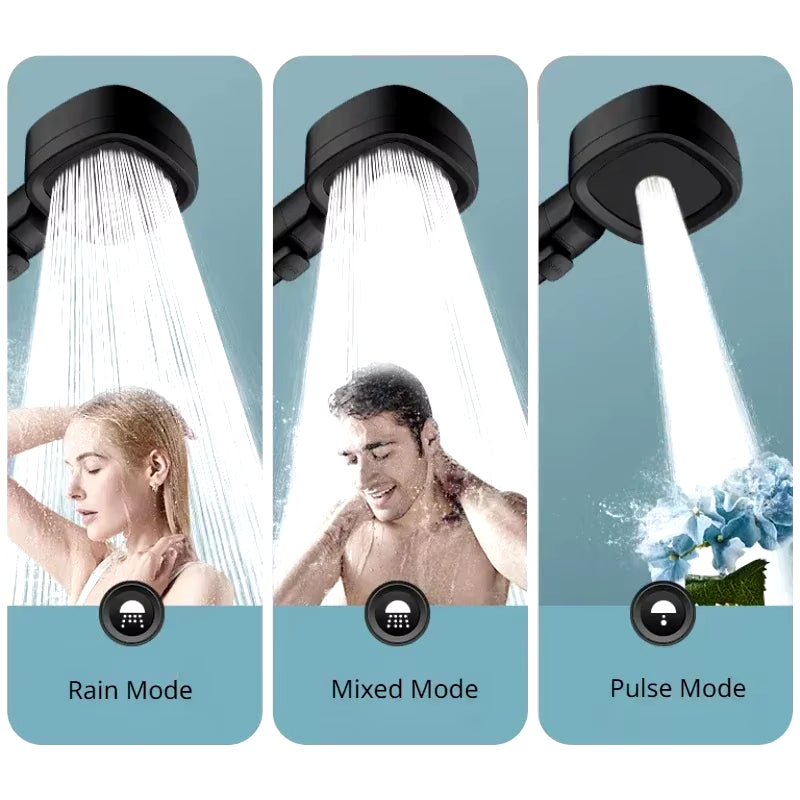 XIAOMI 3-Mode High Pressure Shower Head – Adjustable Water-Saving Sprayer with Massage Function - Bathroom Accessory