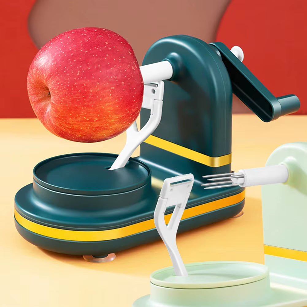 Manual Apple & Fruit Peeler – Hand Crank Kitchen Tool with Stainless Steel Blades