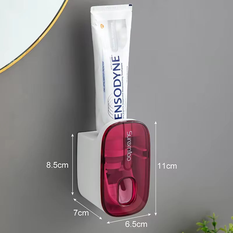 2-in-1 Automatic Toothpaste Dispenser & Toothbrush Holder / Hands-Free, Wall-Mounted | No Waste, Easy to Use | Modern Bathroom Accessory