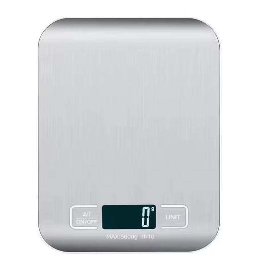 Digital Kitchen Scale – LED Display, 5kg/1g Precision, Stainless Steel for Food, Baking & Jewelry