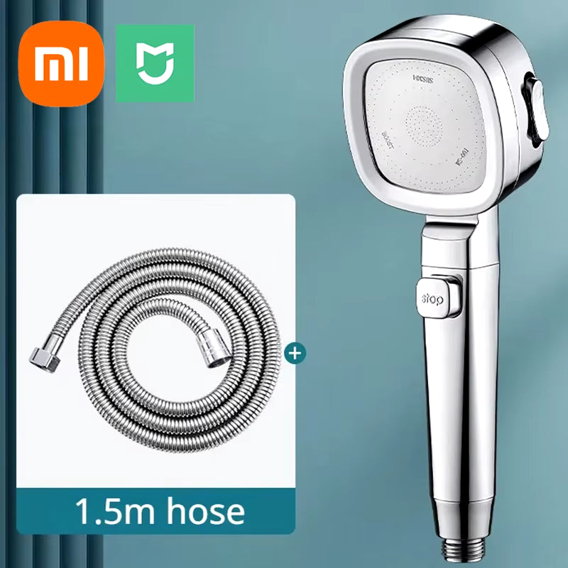 XIAOMI 3-Mode High Pressure Shower Head – Adjustable Water-Saving Sprayer with Massage Function - Bathroom Accessory