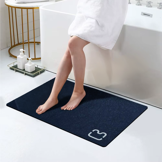 Diatomite Stone Bath Mat - Super Absorbent Diatomaceous Earth Bathroom Rug, Non-Slip, 3.5MM Thickness, for Bathtub and Floor