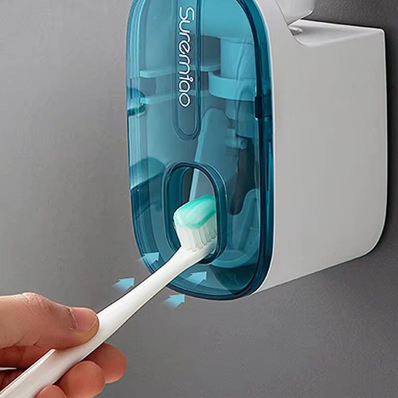 2-in-1 Automatic Toothpaste Dispenser & Toothbrush Holder / Hands-Free, Wall-Mounted | No Waste, Easy to Use | Modern Bathroom Accessory
