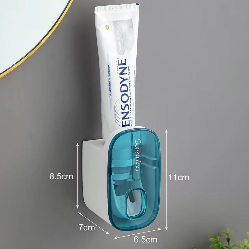 2-in-1 Automatic Toothpaste Dispenser & Toothbrush Holder / Hands-Free, Wall-Mounted | No Waste, Easy to Use | Modern Bathroom Accessory